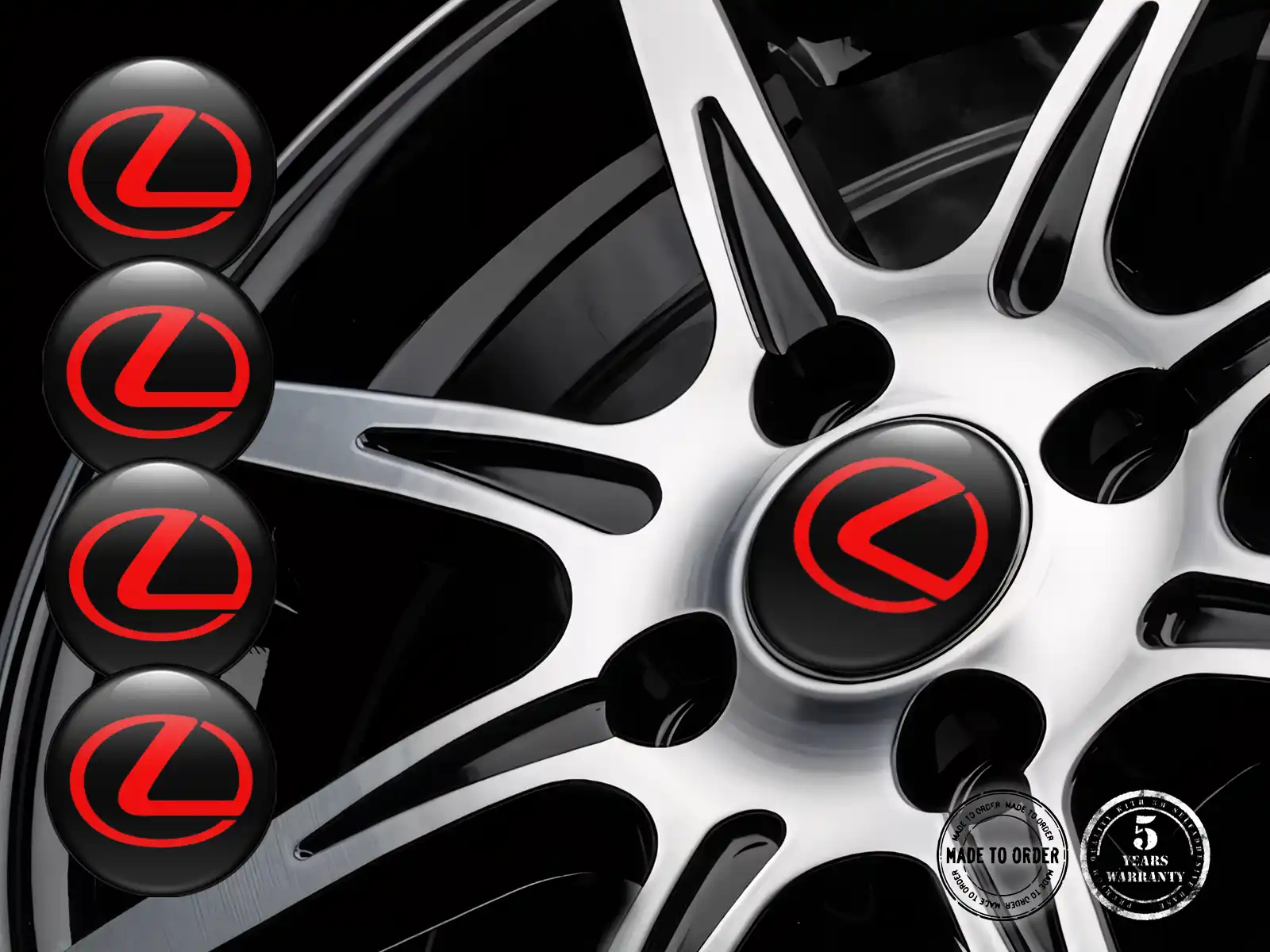 Lexus Pegatina Silicona Edición Emblemas de Aro Custom